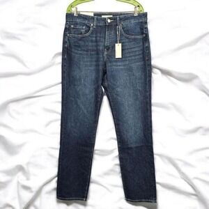 Warp + Weft ORD Chicago Straight Leg Jeans Mens 29x34 Dark Wash Indigo NEW